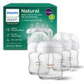 Natural Glass Baby Bottles with Natural Response Nipples (Slow Flow, Flow 2), 4oz, 4-Pack, SCY910/04