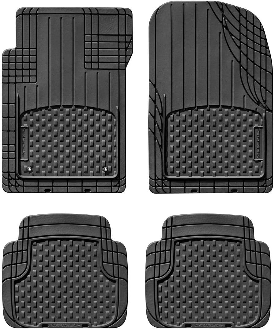 Semi Universal All Weather and Vehicle Trim to Fit Floor Mats - 4-Piece Set Black