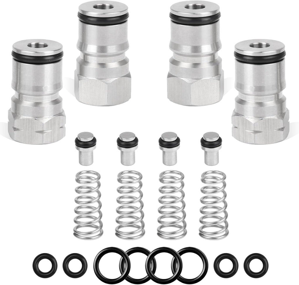 2 Pair Ball Lock Keg Post 19/32’’-18 Cornelius Corny Keg Connectors | Ball Lock Keg Fittings With Seal O-Rings