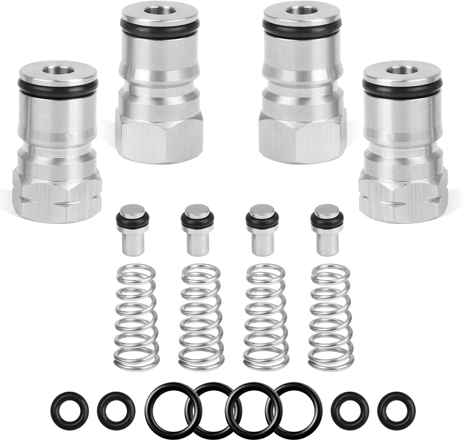 2 Pair Ball Lock Keg Post 19/32’’-18 Cornelius Corny Keg Connectors | Ball Lock Keg Fittings With Seal O-Rings