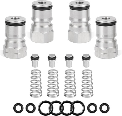 2 Pair Ball Lock Keg Post 19/32’’-18 Cornelius Corny Keg Connectors | Ball Lock Keg Fittings With Seal O-Rings