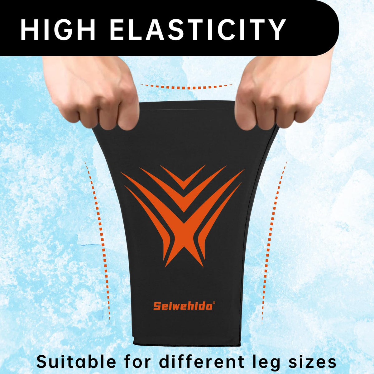 Extended Leg Knee Ice Pack Wrap Ice Sleeve for Knees Injuries Reusable Soft