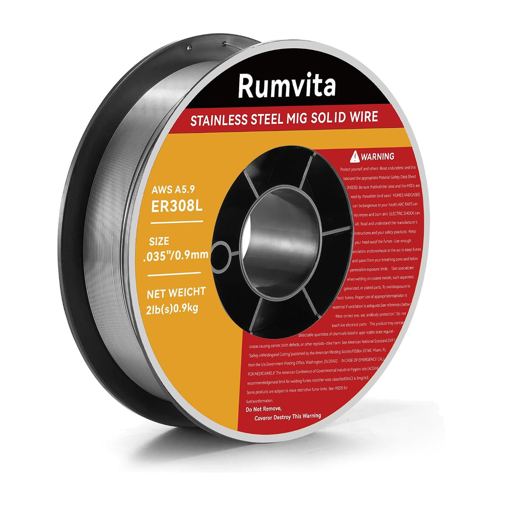 Stainless Steel MIG Solid Wire ER308L .035-Diameter - 2 Pound Spool