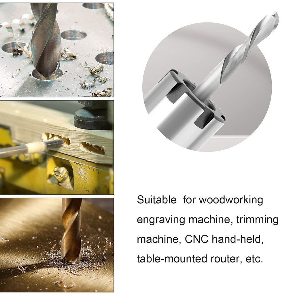 MEIGGTOOL 1/2 Inch Shank Router Bit Extension Collets ER20M Extender Chuck Converter Adapter, Convert 1/2-Inch & 1/4-Inch Shank Bits for CNC Engraving Machine and Milling Lathe Tool Workholding