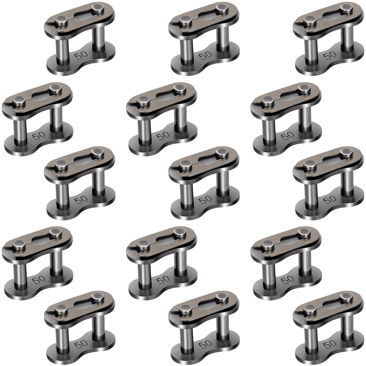 OIIKI 15 Pack #50 Roller Chain Connecting Links