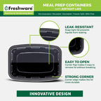 Meal Prep Containers [50 Pack] 1 Compartment with Lids, Food Storage Containers, Bento Box, BPA Free, Stackable