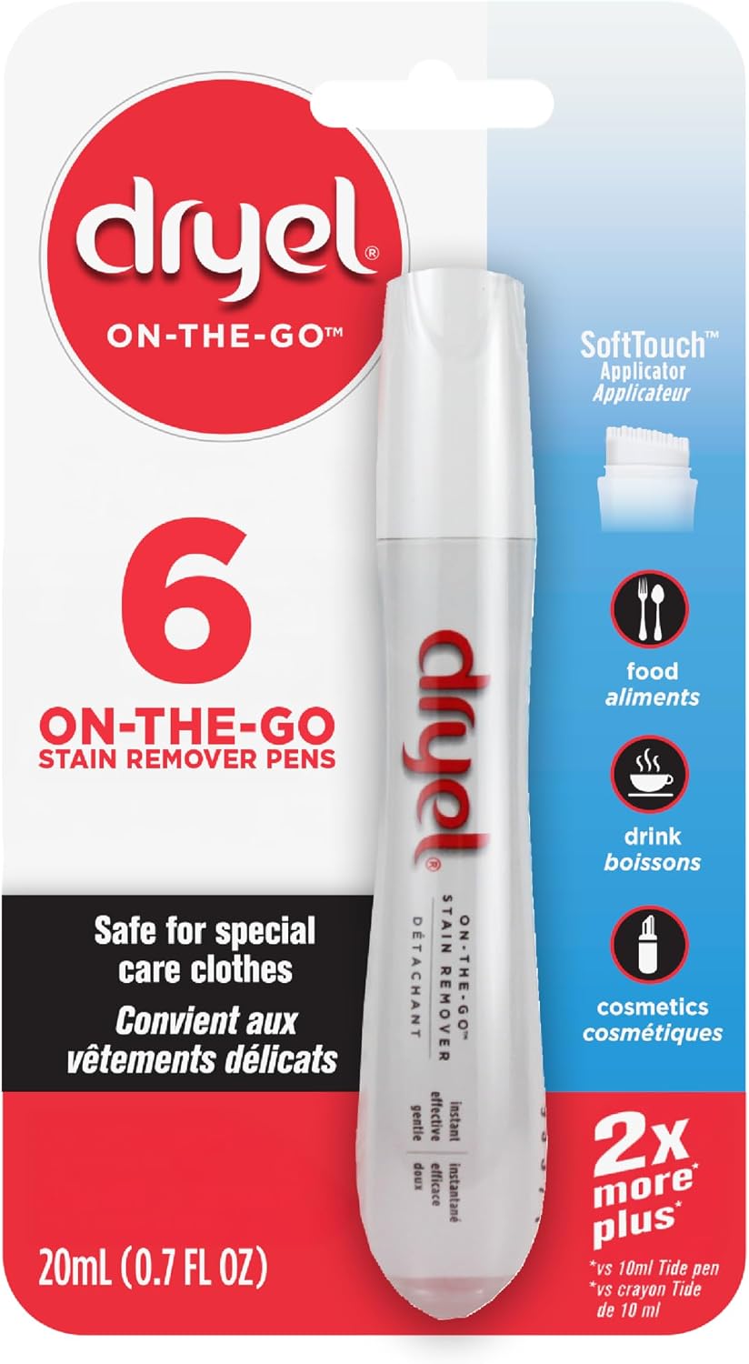 On-The-Go Stain Remover Pen for Delicate Laundry Care, 6-Pack