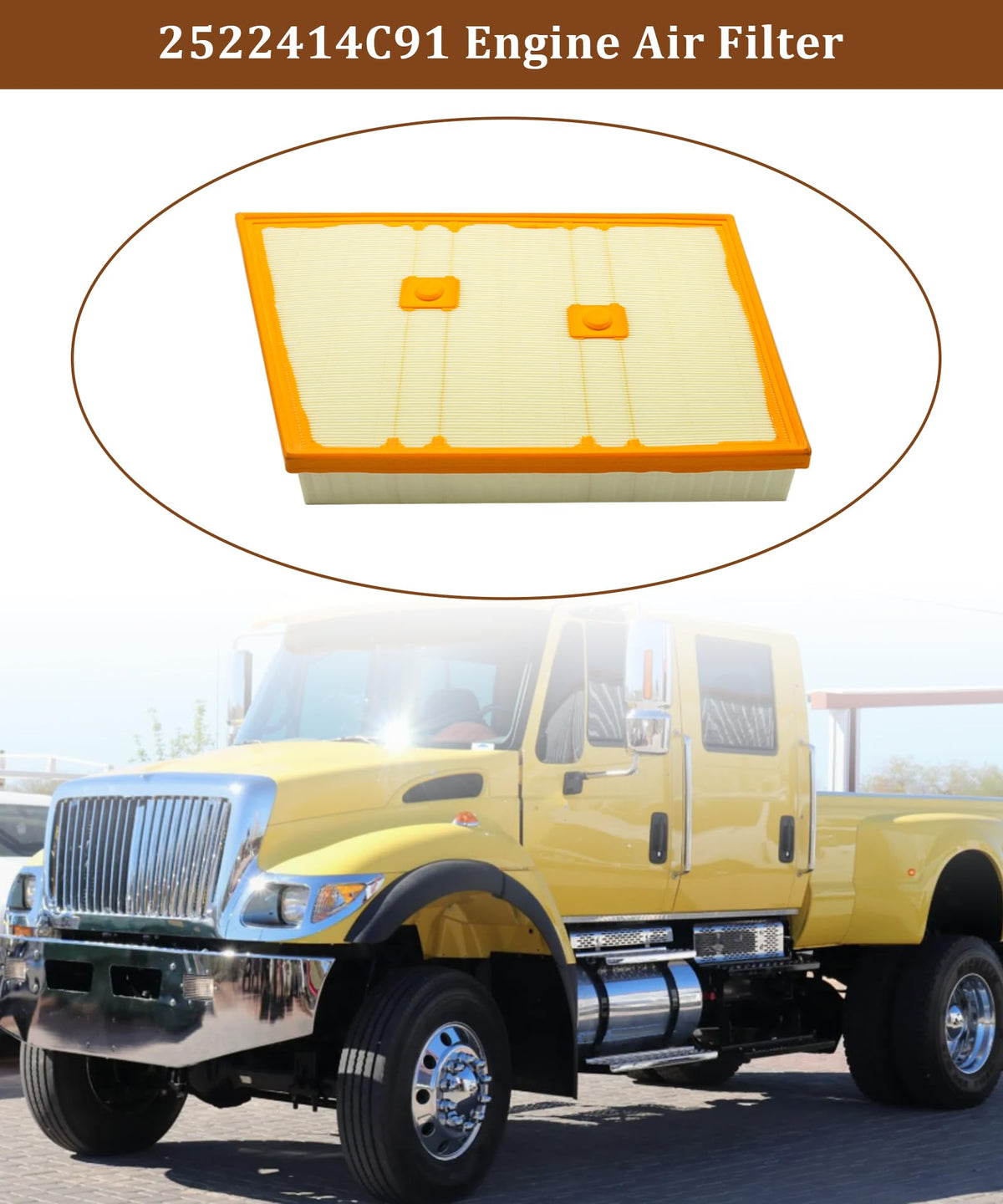 2522414C91 Engine Air Filter Fits for Navistar International Trucks Cummins Engine ISB 6.7 2003