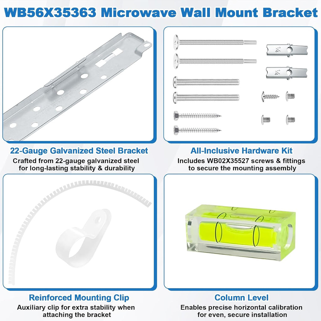 BigHead WB56X35363 Microwave Mounting Bracket Assembly Replacement for GE