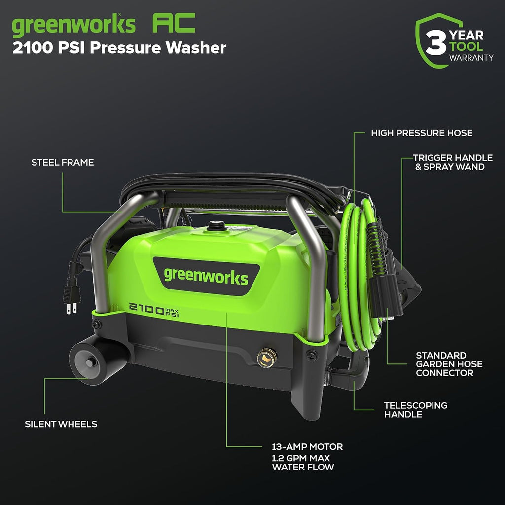 2100 PSI (1.2 GPM) Electric Pressure Washer