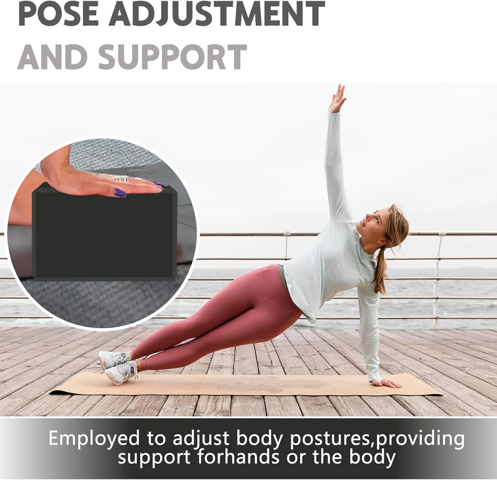 9"x6"x3" Yoga Blocks, Soft Non-Slip Surface Premium Foam Blocks, Supportive, Lightweight, Odor Resistant, Yoga