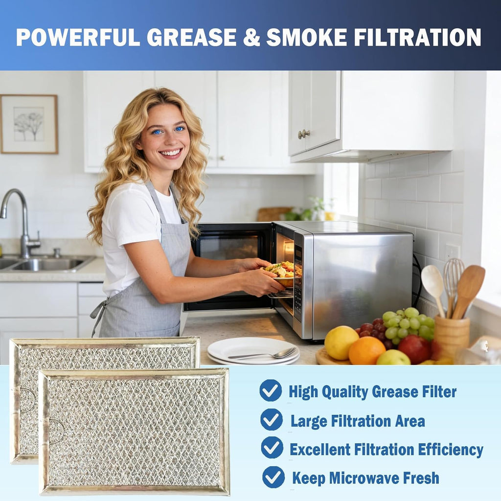 Microwave Grease Filter Fit for GE JVM3160DF8BB, JVM3160RF8SS, JVM3160DF8WW