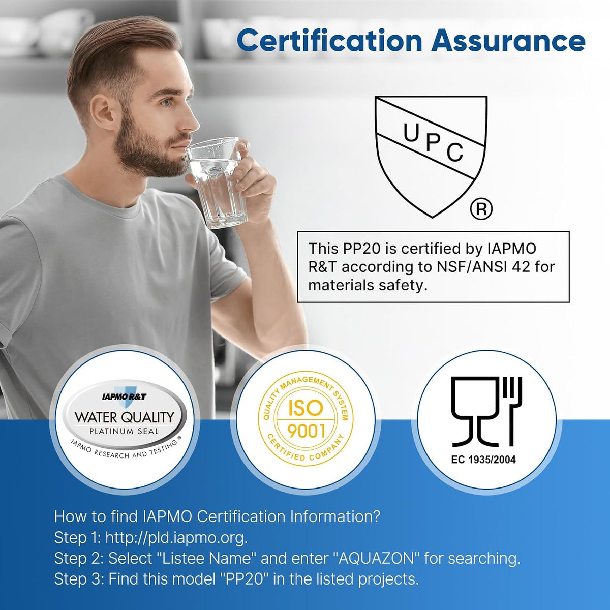 PUREPLUS 5 Micron 20"x2.5" Whole House Sediment Water Filter PP20 4 Pack