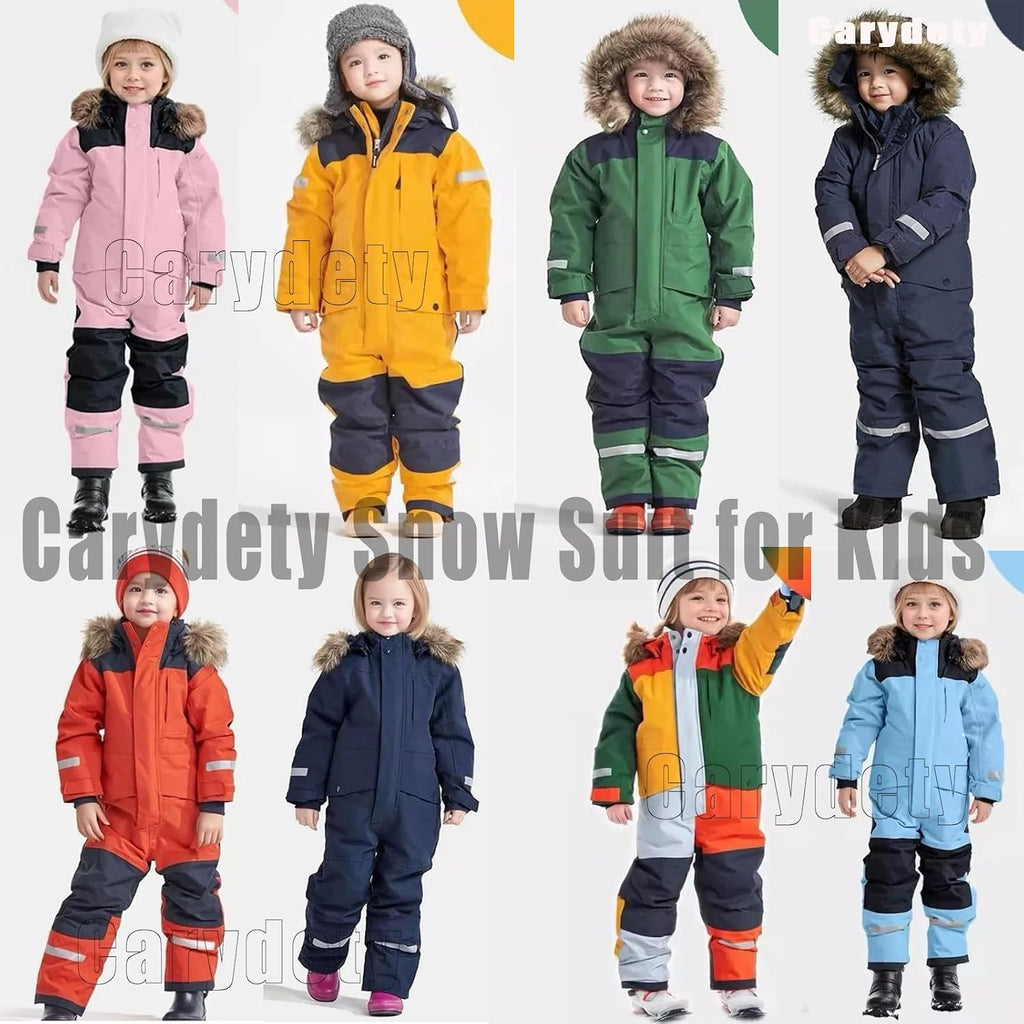 Snow Suit for Kids Girls Boys One Piece Snowsuit Waterproof Windproof Winter Outdoor Overalls Snowboarding Ski Suits