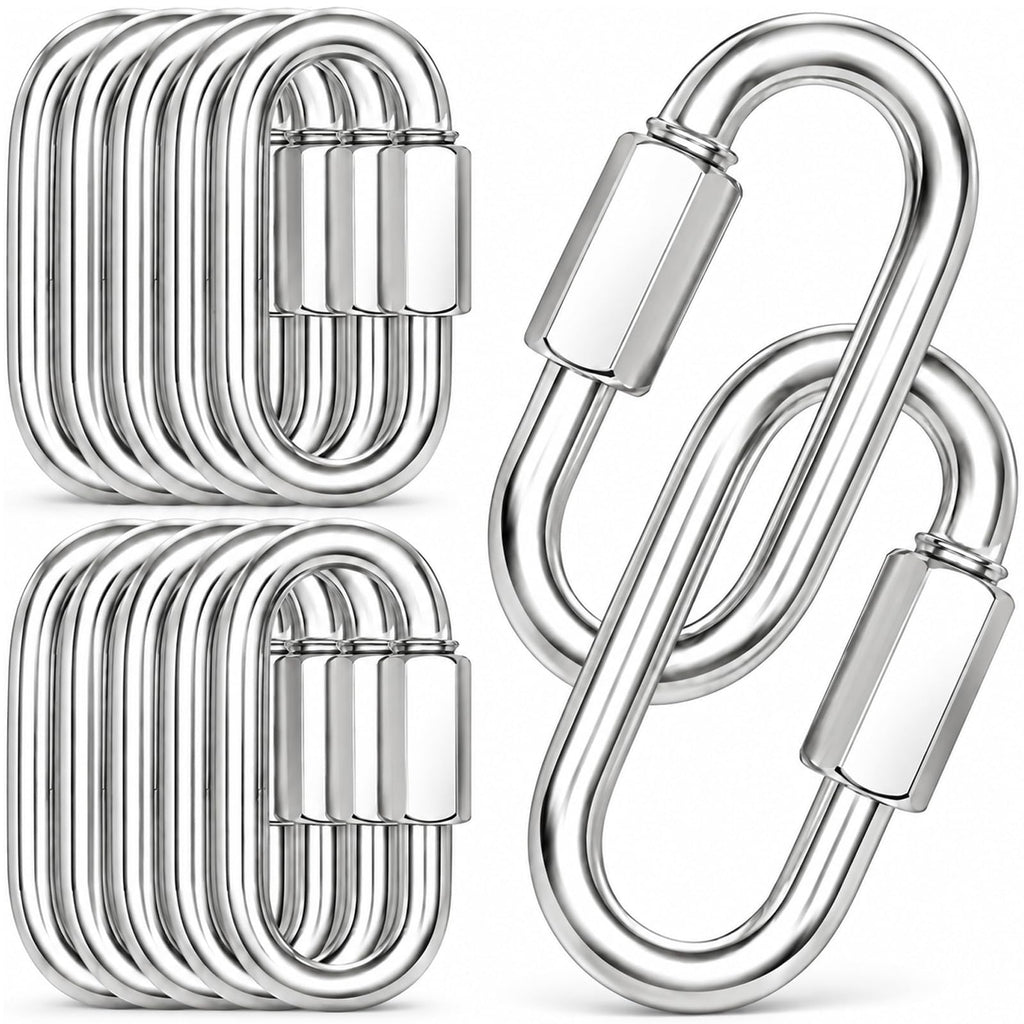 30PCS Heavy Duty Quick Link, 3.5IN Quick Chain Link, Silver