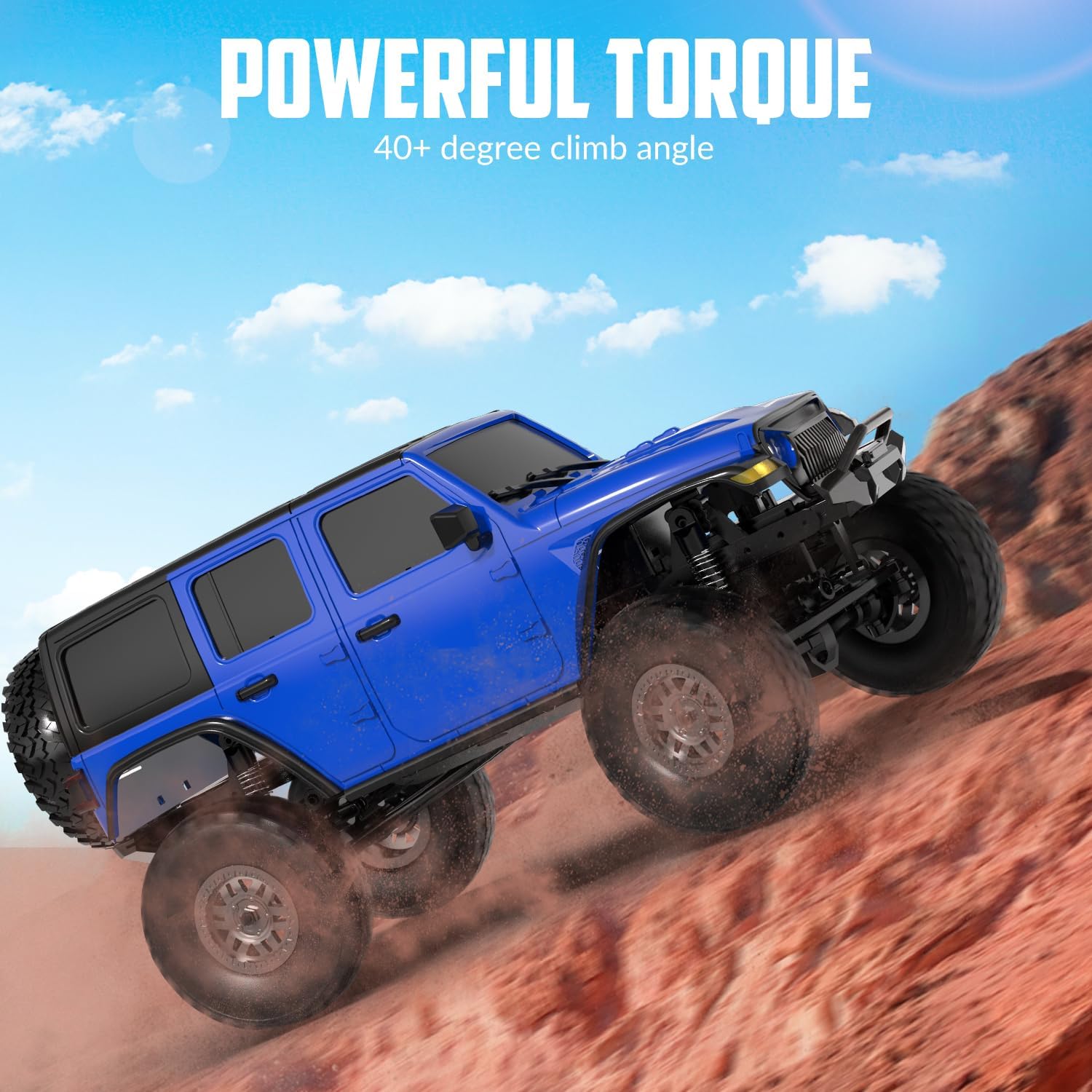 1/24 RC Crawler 4WD Off Road All Terrain RC Monster Truck Rock Climbing with led Light Waterproof Hobby Grade Toys