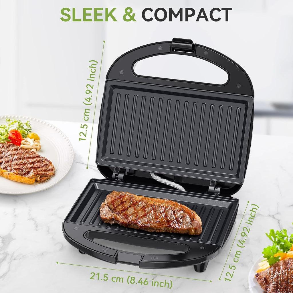 Panini Press Sandwich Maker, 2-Slice Sandwich Toaster Grill