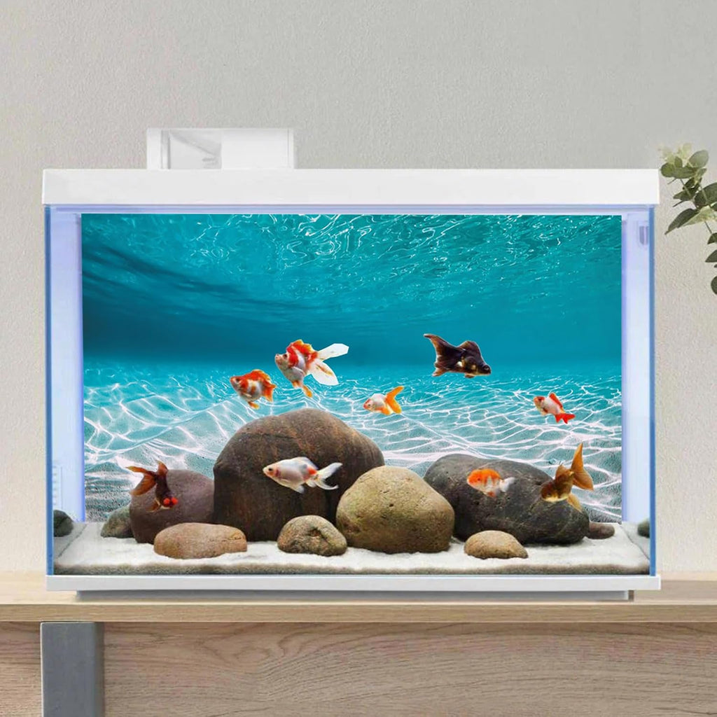 48x24 in Undersea Vinyl Aquarium Backdrop Ocean Floor Fish Tank Background