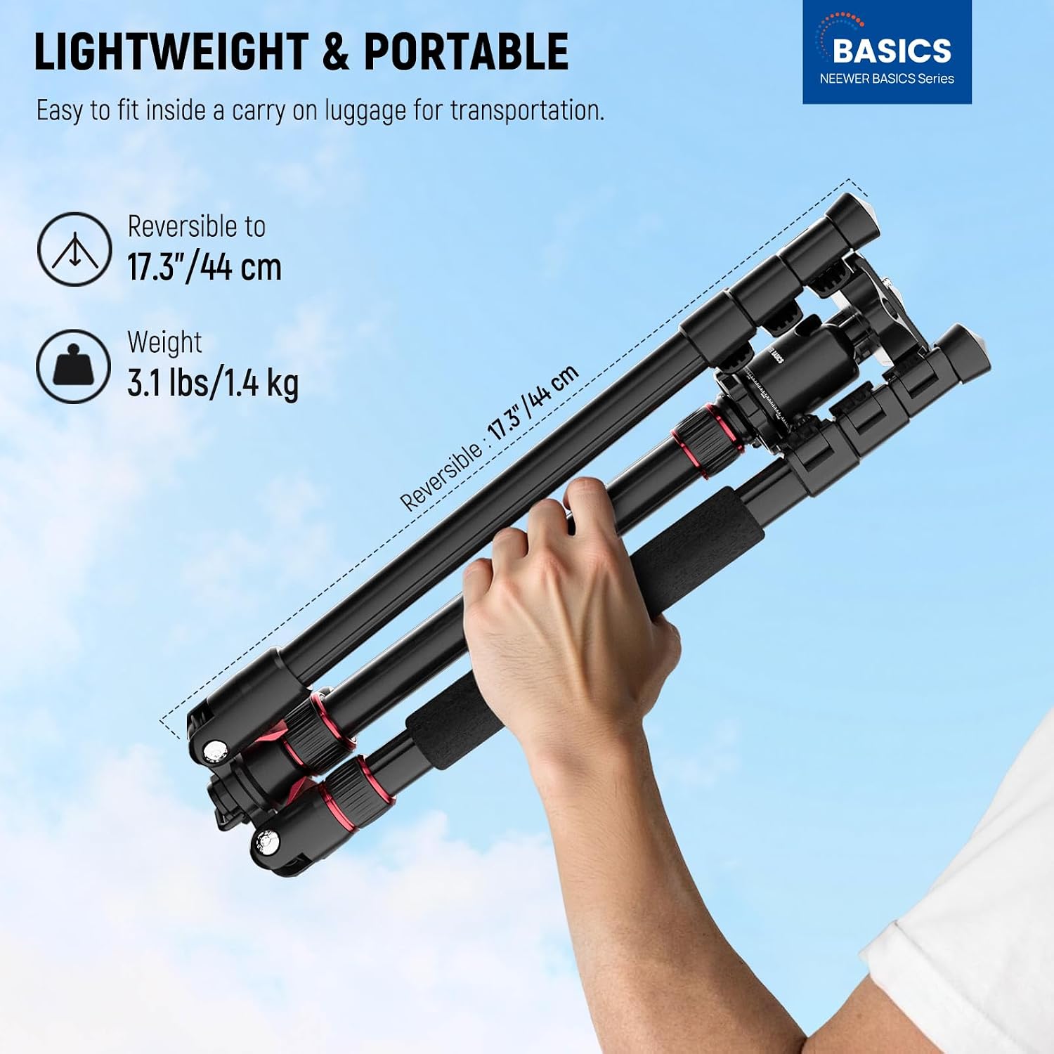 Basics Camera Tripod Monopod, 71" Aluminum Heavy Duty Portable Travel DSLR Cell Phone Stand with 360° Ball Head