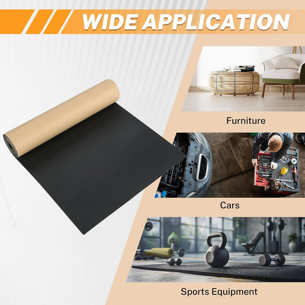 1/8" T x 12" W x 48" L Neoprene Foam Padding with Adhesive