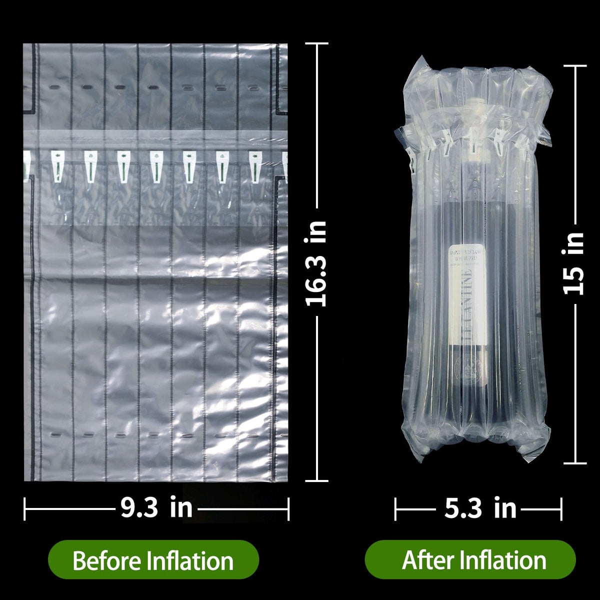 30 Pack Wine Bags for Travel, Inflatable Bottle Protector Sleeve