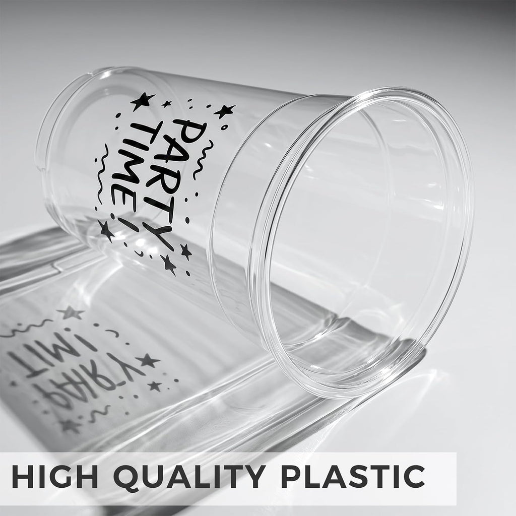 [100 Sets - 16oz] Clear Plastic Cups with Lids and Straws, Disposable Iced Coffee Cups for Smoothie, Milkshake, Cold