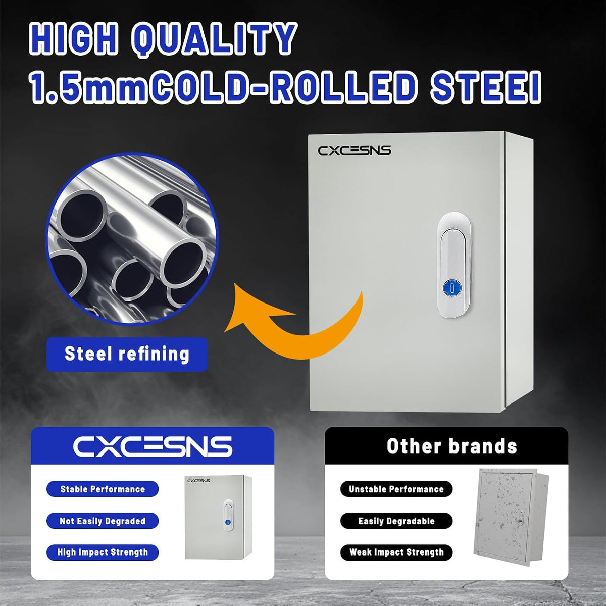 Outdoor Electrical Box 12x8x6 NEMA 4X IP66 Waterproof Junction Box