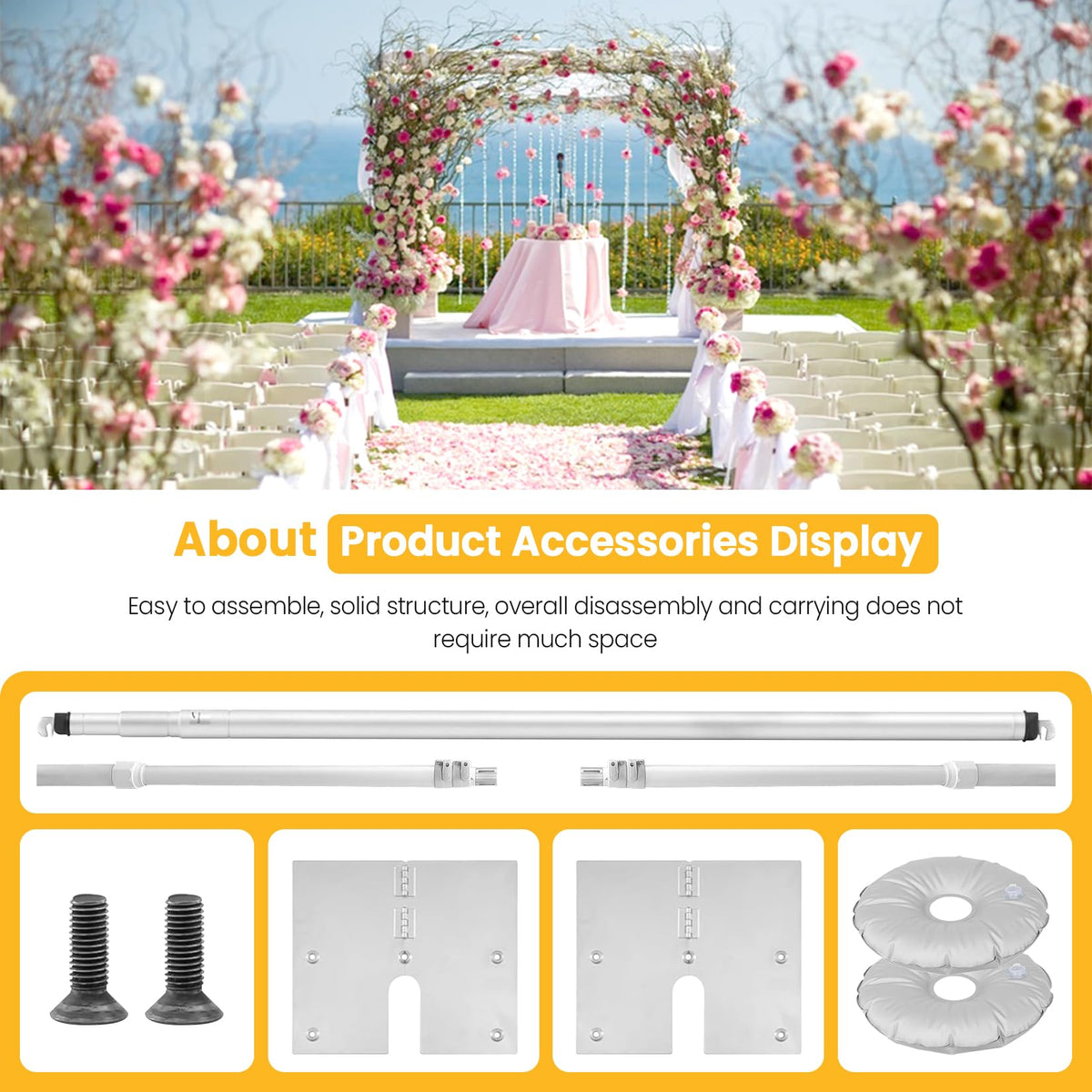 10ft x 10ft Pipe and Drape Adjustable Backdrop Stand Kit