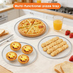 3‑Pack Aluminum Pizza Screens, 12 Inch Baking Screens for Home Oven