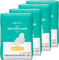 Regular Absorbency Feminine Pads for Women, Ultra Thin with Flexi-Wings, Unscented, Size 1, Absorbent, 144 Count (4
