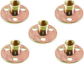 5pcs M12 Round Base T-Nuts, 24mm Height, 40mm Flange