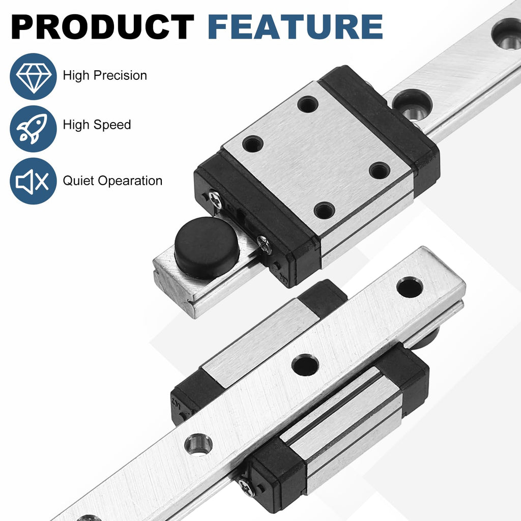 uxcell MGN7 100mm Linear Sliding Rail GuideLinear Motion Guideway
