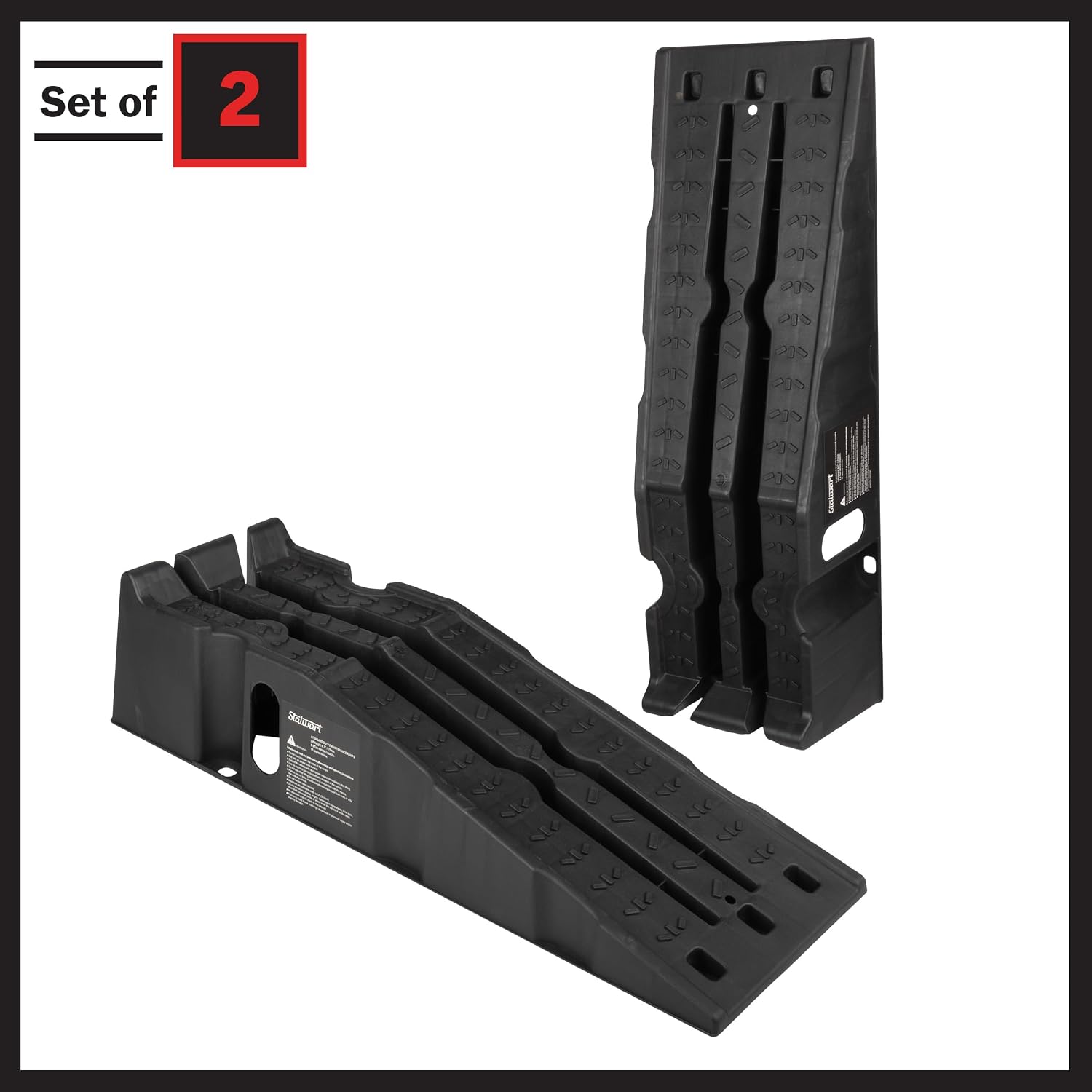 Car Ramps 2-Pack - Heavy-Duty Car Lifts for Home Garage or Shop - 13,000lb GVW Capacity, 6,500lb Load Capacity Per