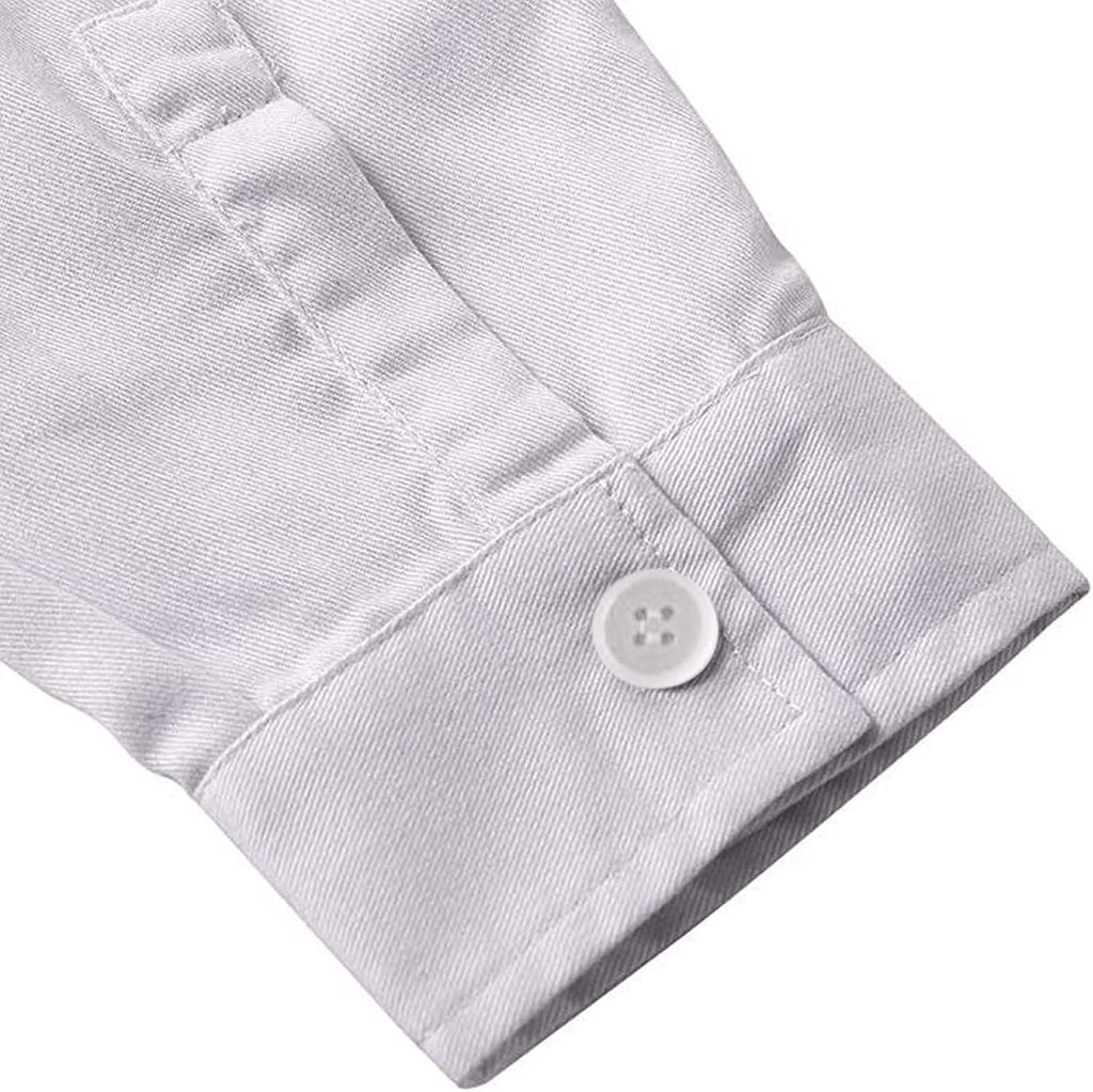 Women's Long Sleeve Lab Coat with Pockets Lightweight Button Front Professional Medical Work Jacket