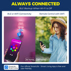 E12 Smart Bulbs 60W Work with Alexa/Google Home, 3 Pack