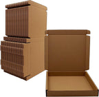 7x7x1 inch Small Shipping Boxes 50 Pack, Brown Corrugated Cardboard Mailers