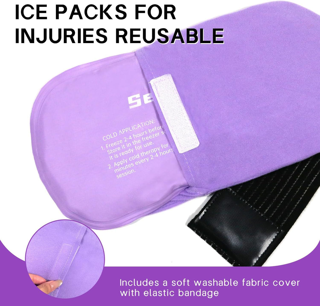 Ice Packs for Injuries Reusable Gel 2 Hot Cold Compress Therapy Pack