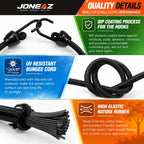 Small Bungee Cords with Hooks, 14-Pack, Assorted Sizes, Black