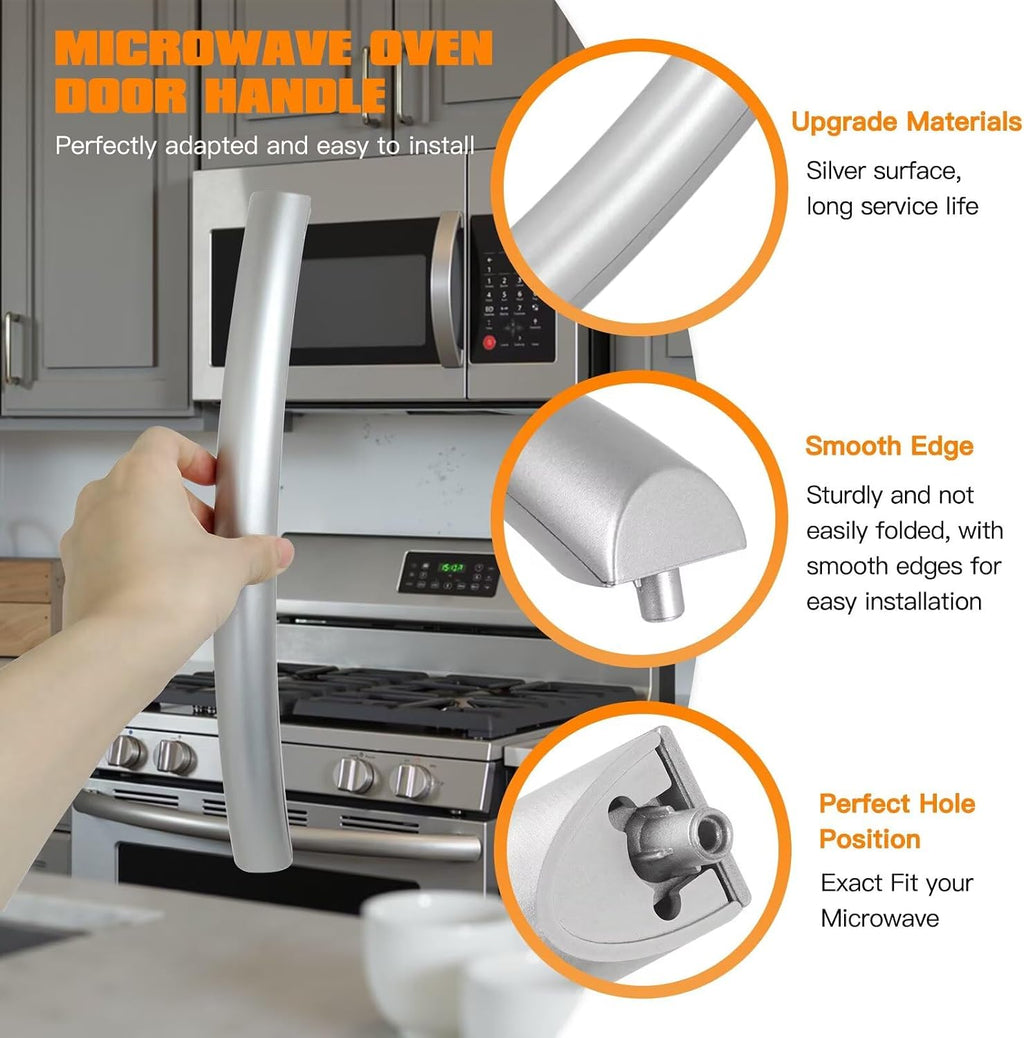 Microwave Door Handle ME16K3000AS for Samsung SMH1622S, 12.125 Inch Length
