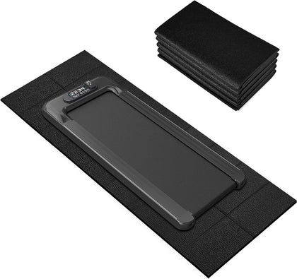 Treadmill Mat,70"x32",6mm Thickness Foldable Exercise Equipment Mat for Carpet Hardwood Floors, Compatible with