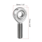 uxcell SSA12T/K Rod End Bearing 12mm Bore Stainless Steel M12x1.75 Male Thread Right Hand
