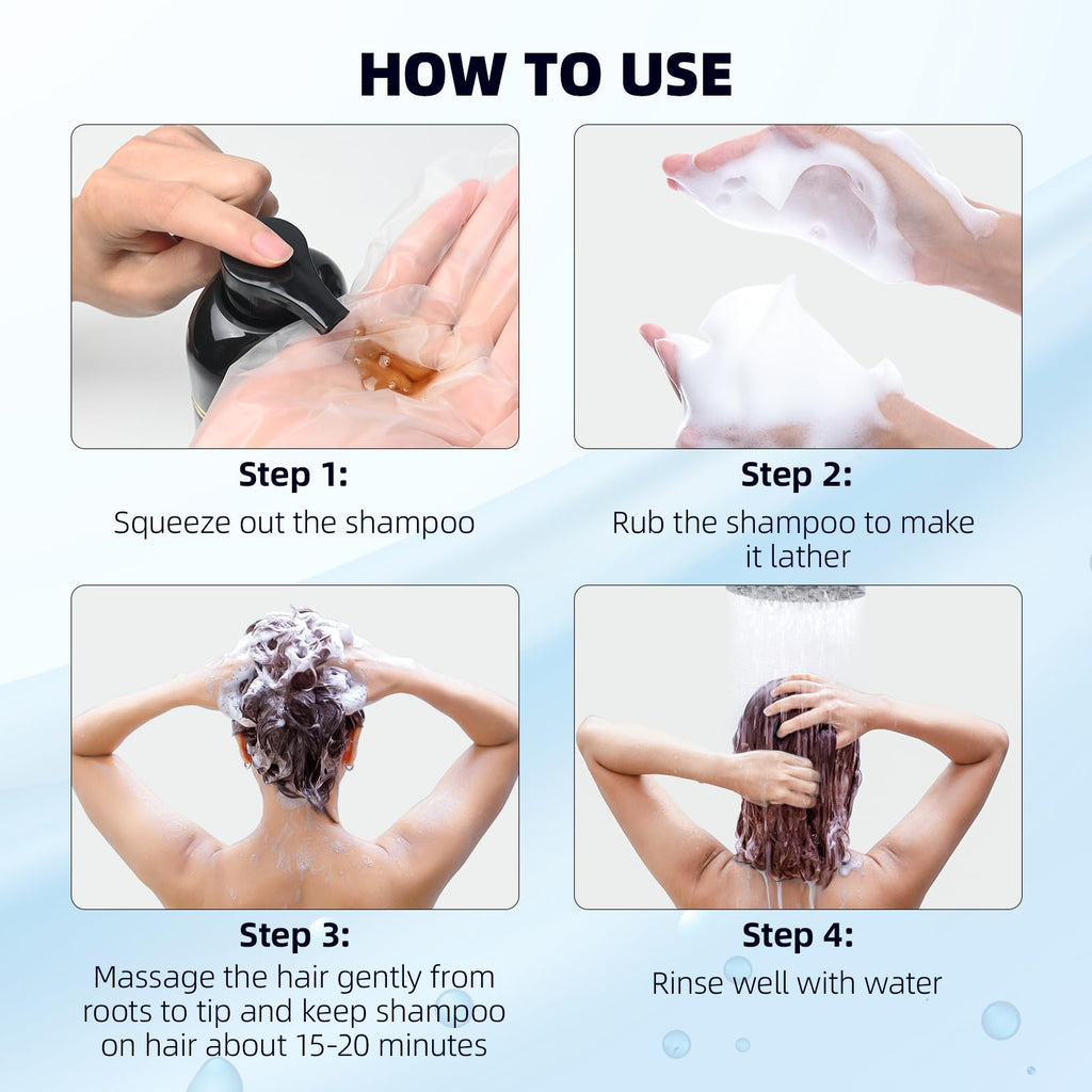 Dark Brown Hair Dye Shampoo Color Shampoo for Gray Coverage for Women Men