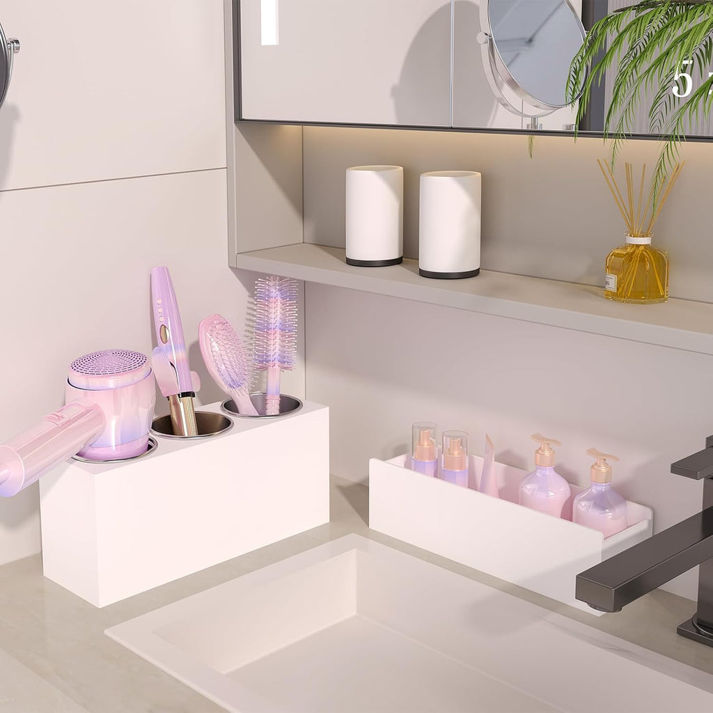 Hair Tool Organizer, Removable Blow Dryer Holder for Bathroom, Hot Tools Organizer For Hair Dryer, Blow Dryer