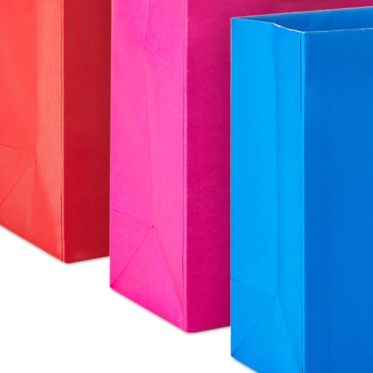 Assorted Gift Bags, 8-Pack (Pink, Blue, Green, Yellow, Red)