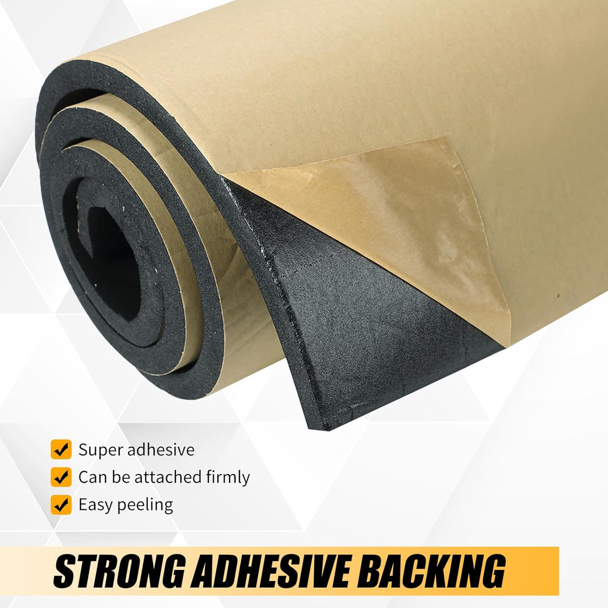 Sponge Neoprene Foam Sheet with Adhesive, 1/8" T x 12" W x 48" L