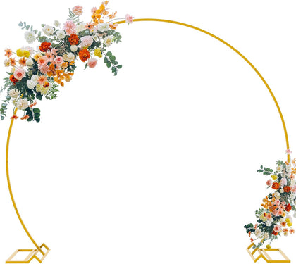 Round Backdrop Stand Gold 7.2ft Circle Arch Large Metal Wedding Arch
