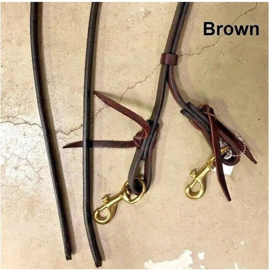 5/8in Split Reins w/Brass Hardware