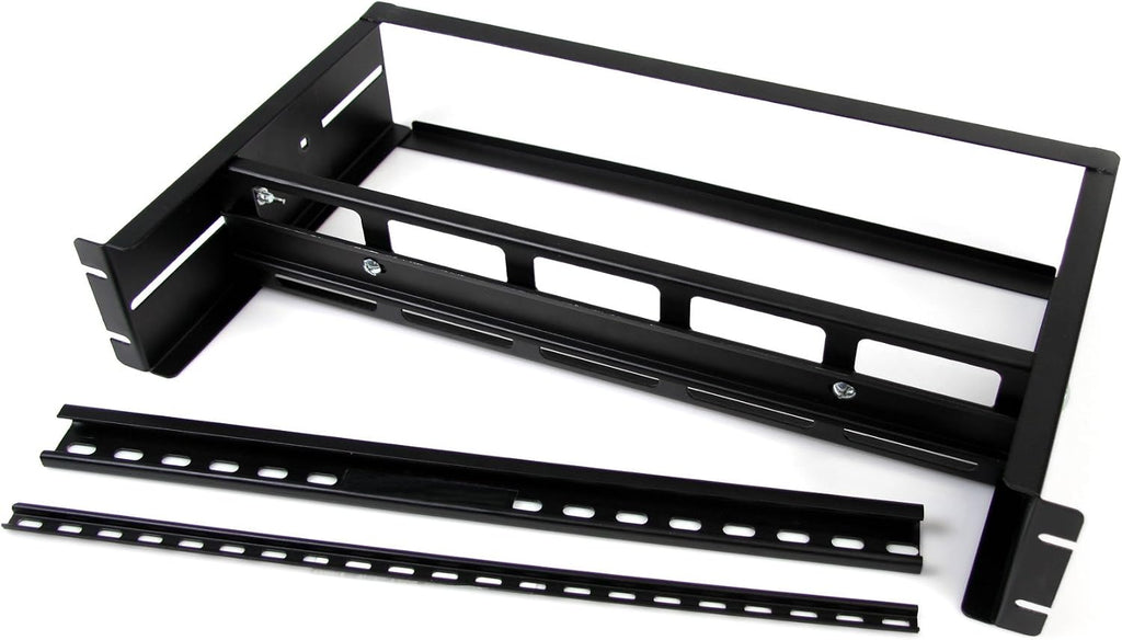 StarTech 2U DIN Rail Kit for 19in Rack, Adjustable Depth, 27lb (ADJDINKIT)