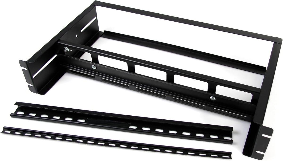 StarTech 2U DIN Rail Kit for 19in Rack, Adjustable Depth, 27lb (ADJDINKIT)