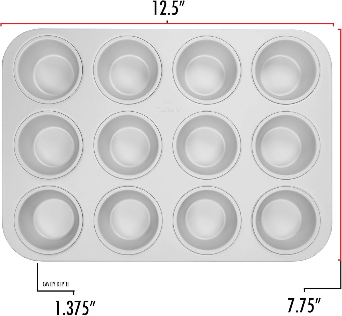 Anodized Aluminum Standard Muffin Pan, 11.2 x 15.8 Inch